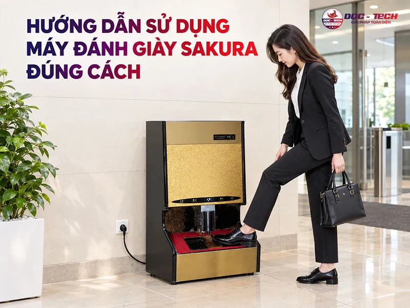 Sử dụng máy đánh giày tự động Sakura đúng cách