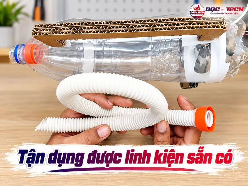 Tận dụng linh kiện sẵn có để chế tạo máy hút bụi công nghiệp