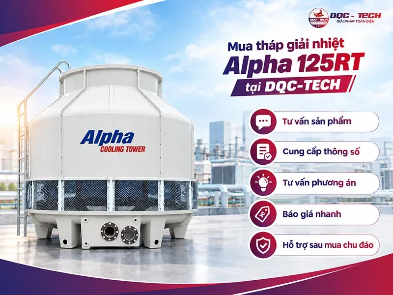 Mua tháp giải nhiệt Alpha 125RT tại DQC-TECH