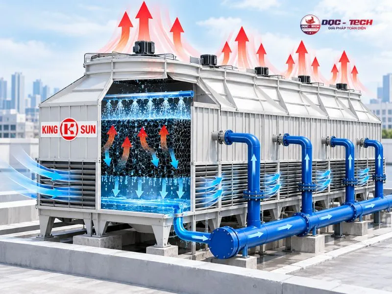 Tháp tản nhiệt Kingsun được đánh giá cao về khả năng làm mát nước tuần hoàn
