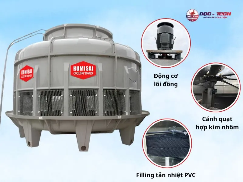 Vật liệu của tháp giải nhiệt Kumisai KMS 175RT