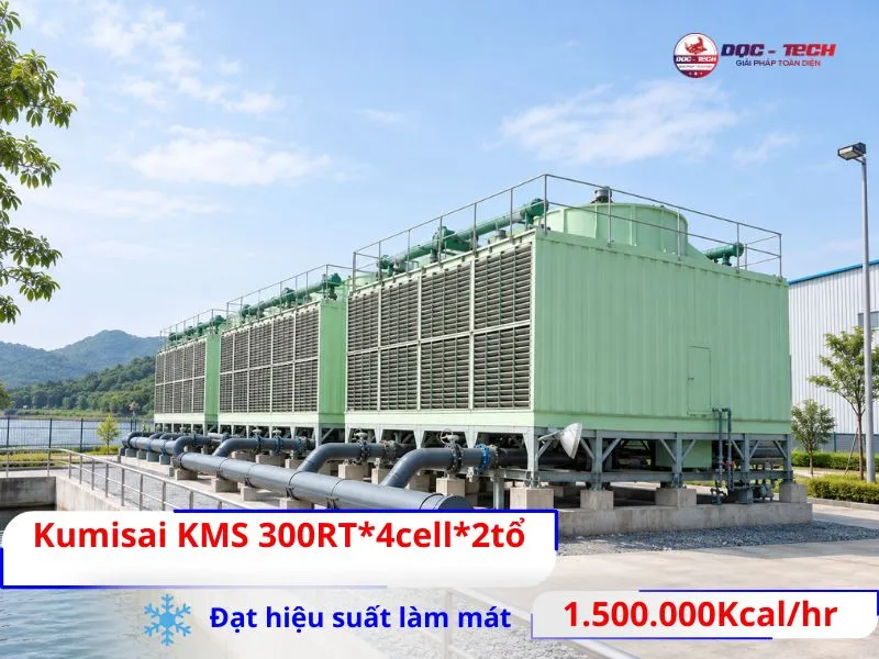 Hiệu suất giải nhiệt thực tế của Kumisai KMS 300RT*4cell*2tổ Hiệu suất giải nhiệt thực tế của Kumisai KMS 300RT*4cell*2tổ