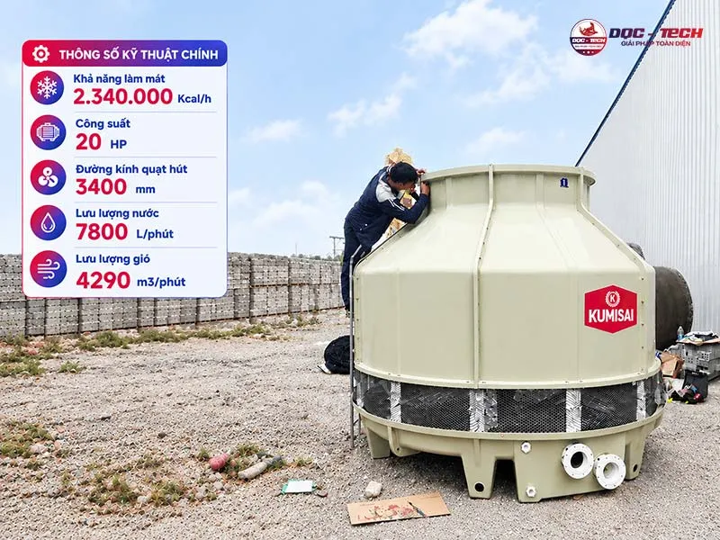 Tháp giải nhiệt Kumisai KMS 600RT chính hãng