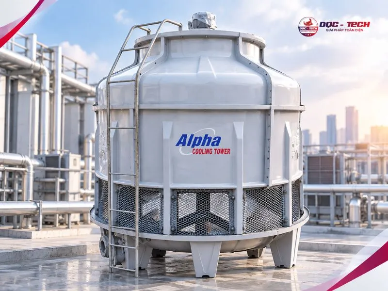 Tháp giải nhiệt nước Alpha 80RT thiết kế dạng tròn, tối ưu luồng khí và diện tích lắp đặt