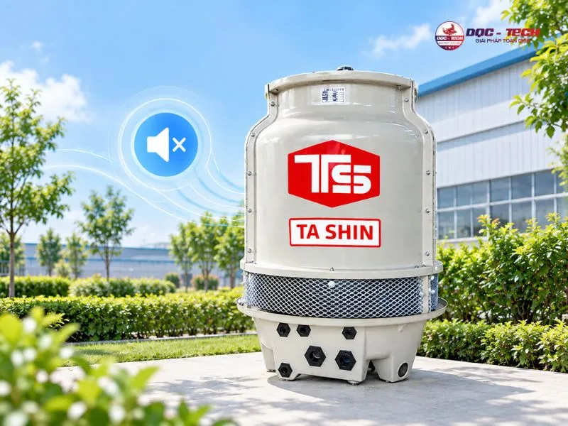 Tháp làm mát Tashin TSC 10RT vận hành êm ái, không ồn
