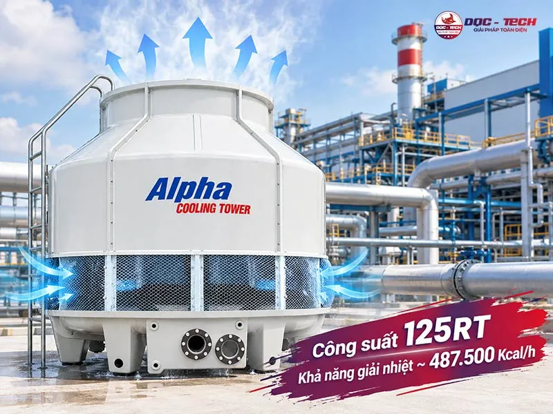 Tháp giải nhiệt công nghiệp Alpha 125RT chính hãng