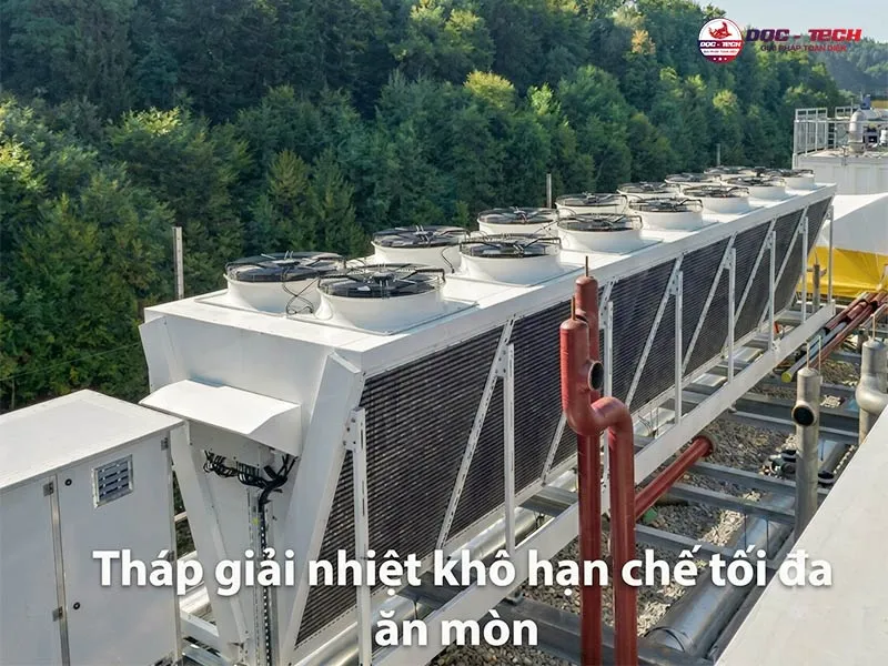 Tháp giải nhiệt khô hạn chế ăn mòn