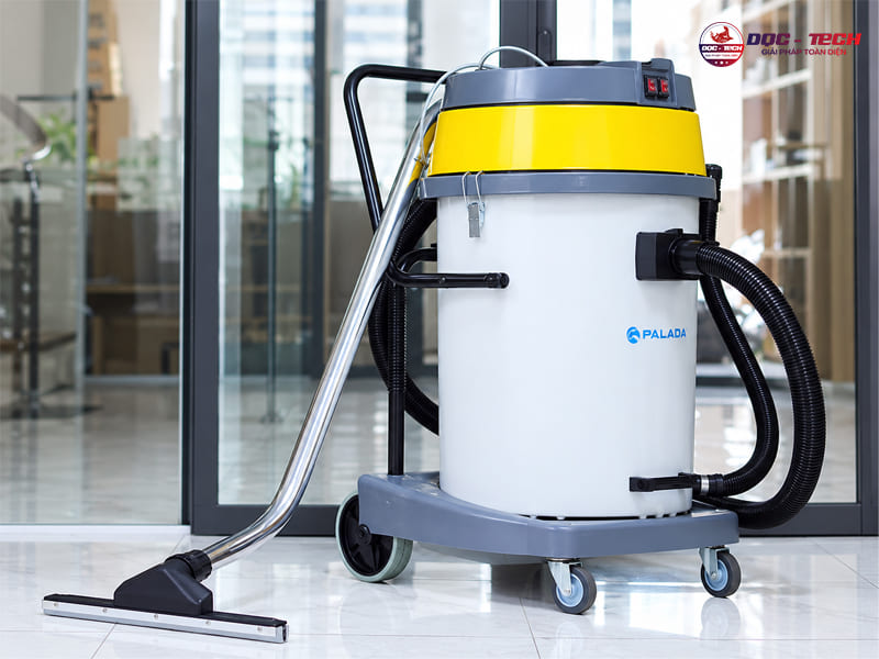 thiết bị hút bụi công nghiệp Palada PD 70 thùng nhựa với lực hút áp đảo
