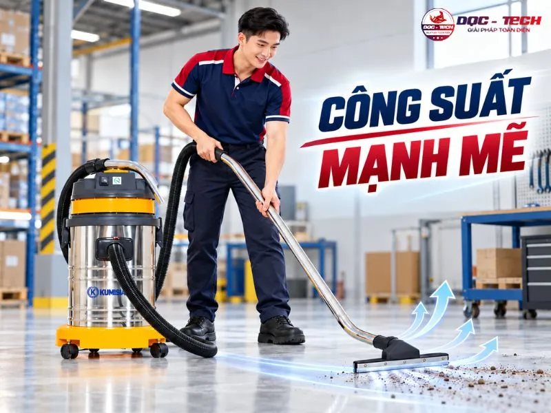 Máy hút bụi công nghiệp Kumisai KMS35 hiệu suất mạnh