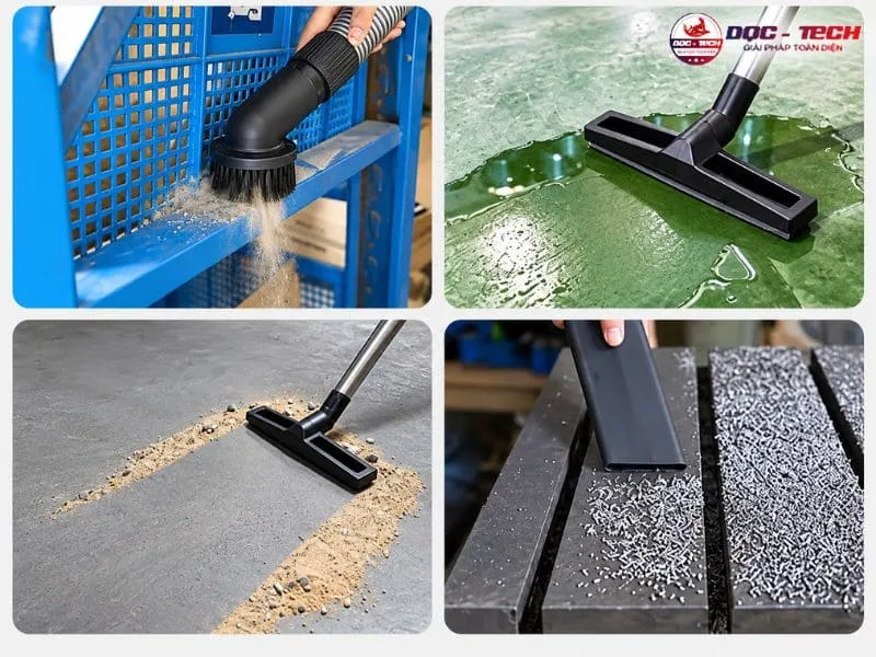 Máy hút bụi nhà xưởng TopClean TC 60 hút khô - ướt linh hoạt