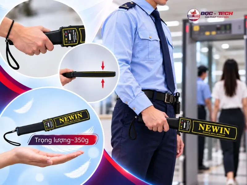 Form dáng máy rà kim loại Newin M7