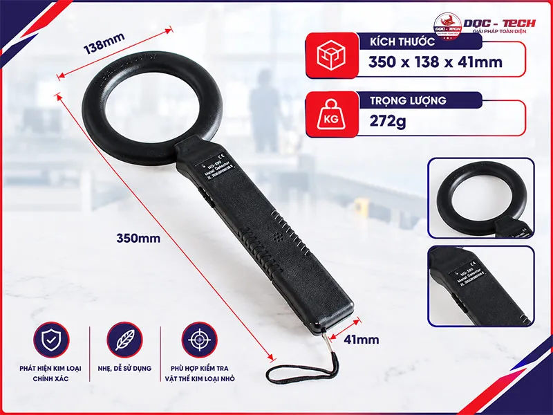 thiết kế máy dò kim loại mini Handheld Metal Detector MD-300
