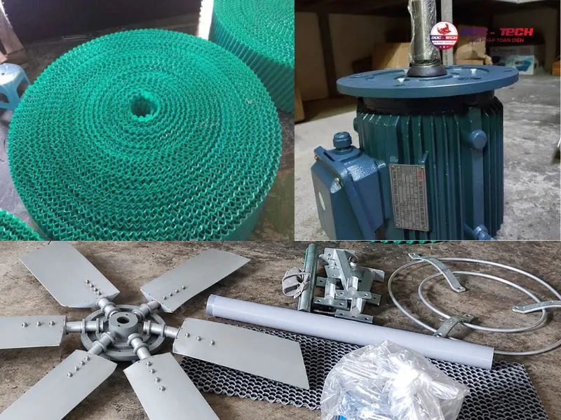 Tháp giải nhiệt Liang Chi LBC-200RT gồm nhiều bộ phận tách rời tạo thành