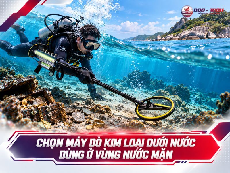 Cách chọn máy dò kim loại dưới nước ở vùng nước mặn