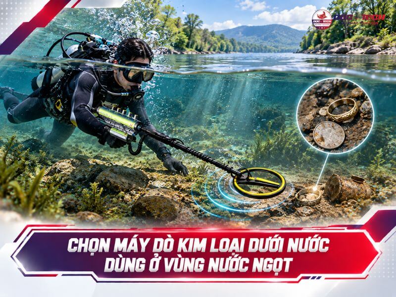 Cách chọn máy dò kim loại dưới nước ở vùng nước ngọt