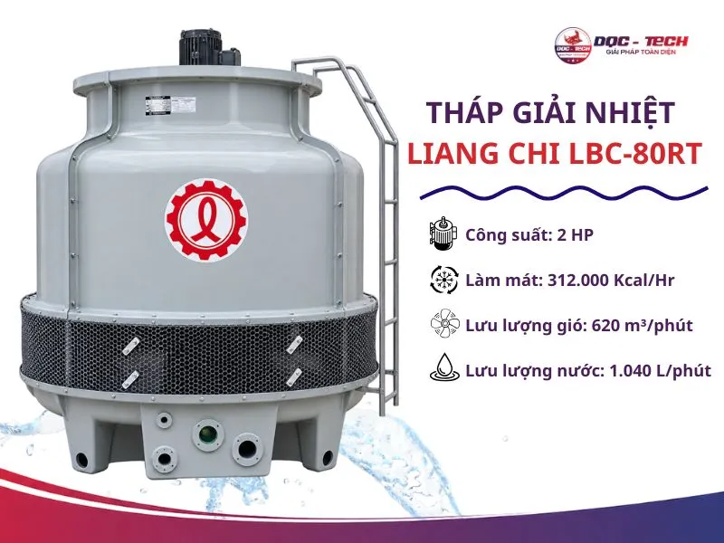 Năng lực làm mát của tháp hạ nhiệt Liang Chi LBC-80RT