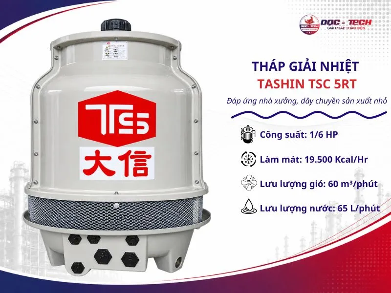 Khả năng giải nhiệt của tháp làm mát TSC 5 RT là bao nhiêu