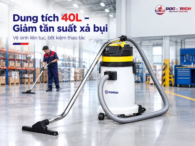 thùng chứa 40l hạn chế số lần đổ bụi