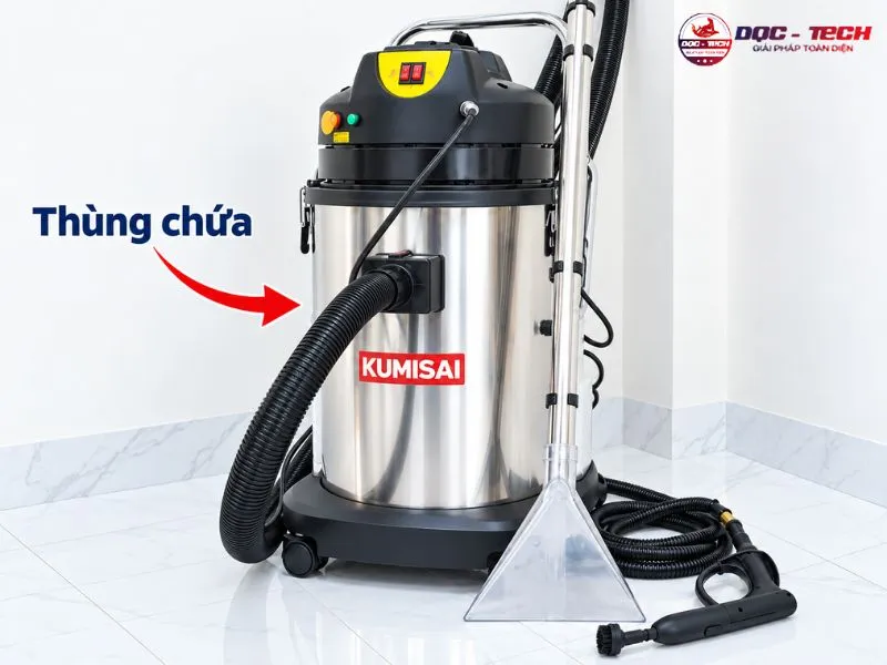 Máy giặt thảm phun hút Kumisai KMS-40ZQ sở hữu thùng chứa lớn