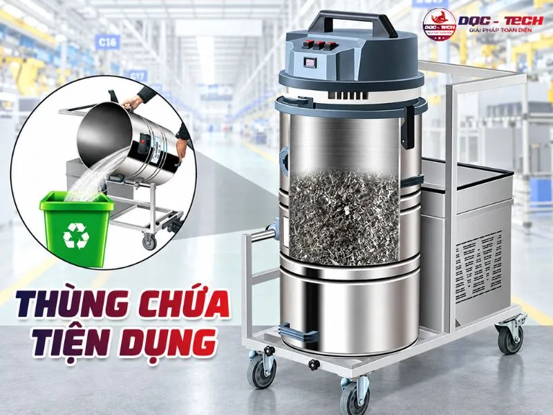Máy hút bụi Kumisai KMS 80B với thùng chứa 80L