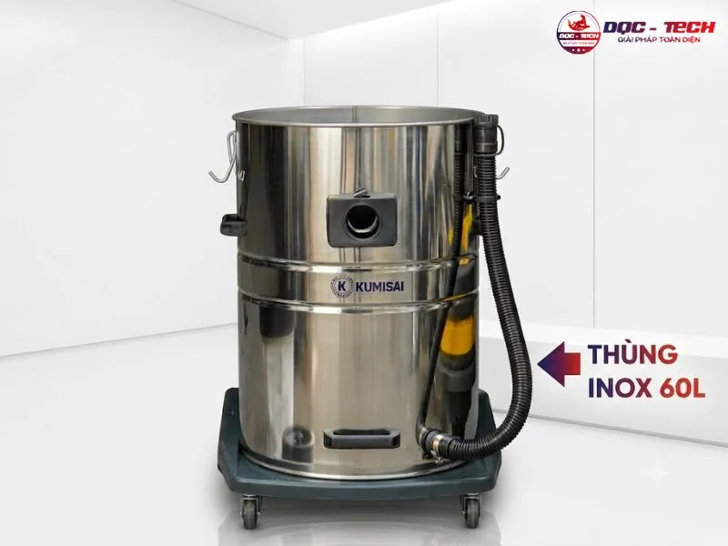 Máy hút bụi nhà xưởng Kumisai KMS60H-Hepa thùng 60L