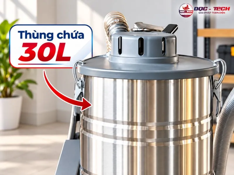 Máy hút bụi chịu nhiệt Kumisai KMS 01 sở hữu thùng chứa 30L