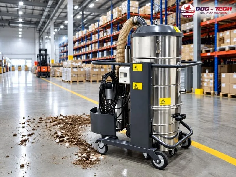 Máy hút bụi công nghiệp Kumisai KMS 36J ứng dụng tại nhà xưởng, gara ô tô