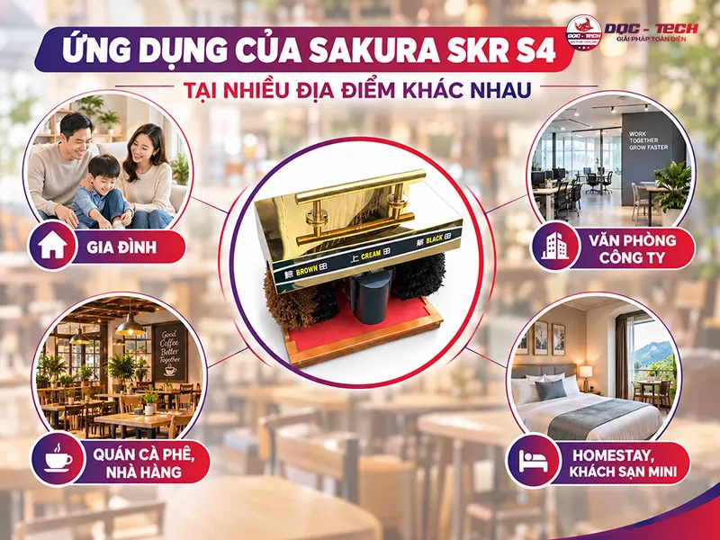 Ứng dụng máy đánh giày Sakura SKR S4