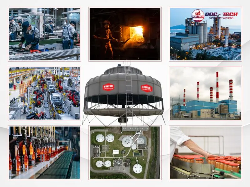 Ứng dụng tháp hạ nhiệt trong thực tiễn