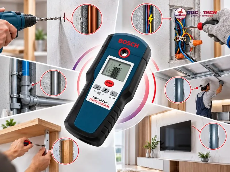 Công việc nên sử dụng máy dò Bosch DMF 10 Zoom