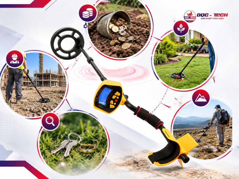 Ứng dụng thực tiễn của máy dò kim loại dưới lòng đất