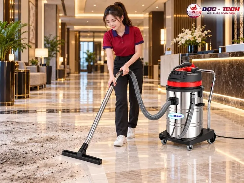 Ứng dụng thiết bị hút bụi TopClean TC 60-3 tại khách sạn
