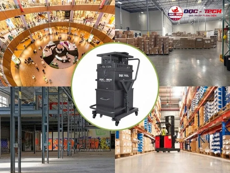 Ứng dụng thiết bị hút bụi công nghiệp DQC Tech F65L tại nhà xưởng