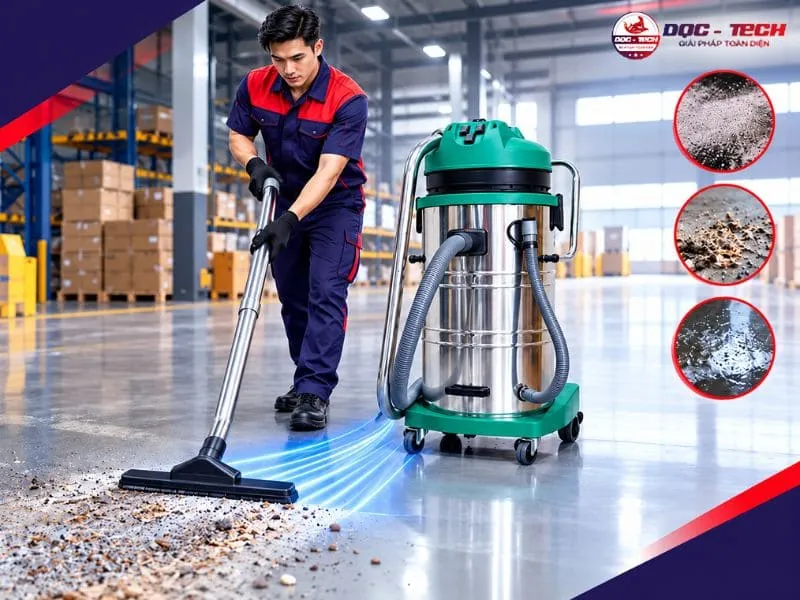 Máy hút bụi công suất lớn Kumisai thao tác linh hoạt, tiện lợi