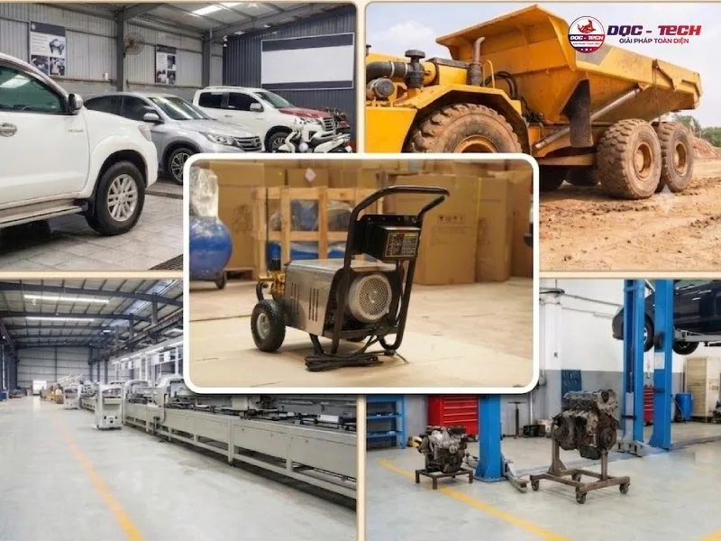Ứng dụng máy rửa xe cao áp Kumisai 20M32-5.5T4 Ứng dụng máy rửa xe cao áp Kumisai 20M32-5.5T4
