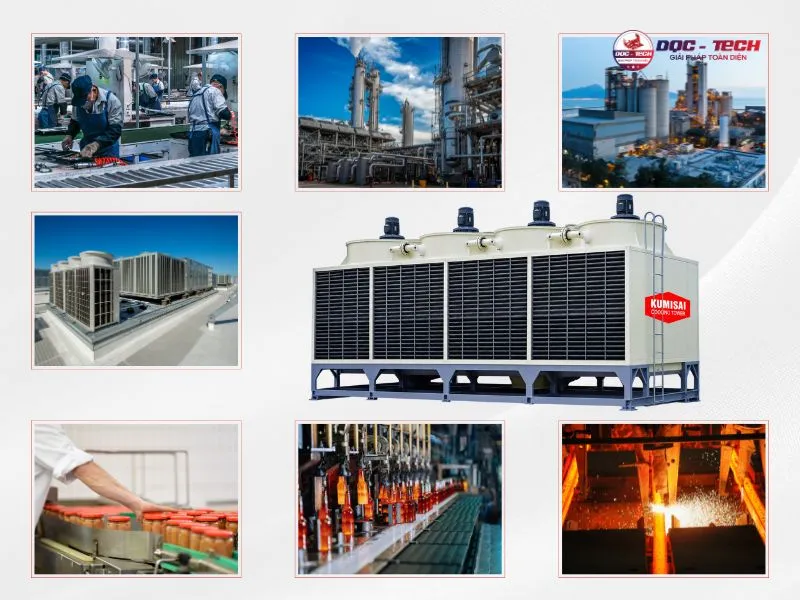 Ứng dụng tháp tản nhiệt Kumisai KMS 200RT 4Cell