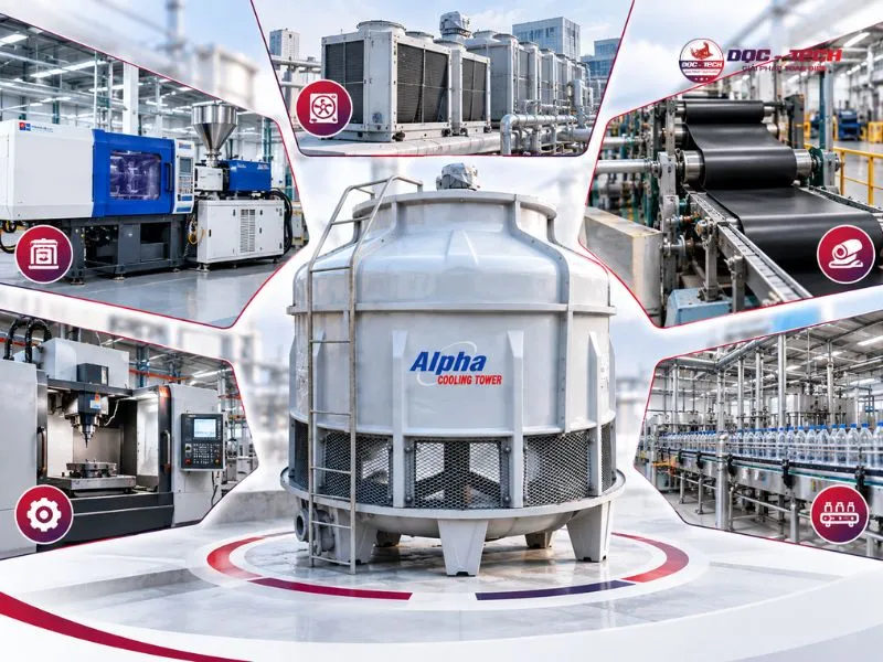 Ứng dụng tháp tản nhiệt Alpha 80RT trong thực tế