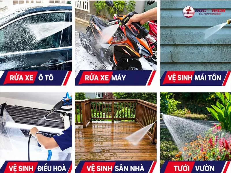 Phạm vi sử dụng thực tiễn máy bơm rửa xe Kumisai Phạm vi sử dụng thực tiễn máy bơm rửa xe Kumisai