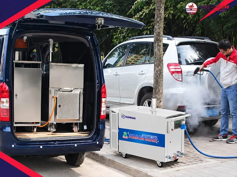 vận hành máy rửa xe hơi nước nóng Kumisai KMS1190