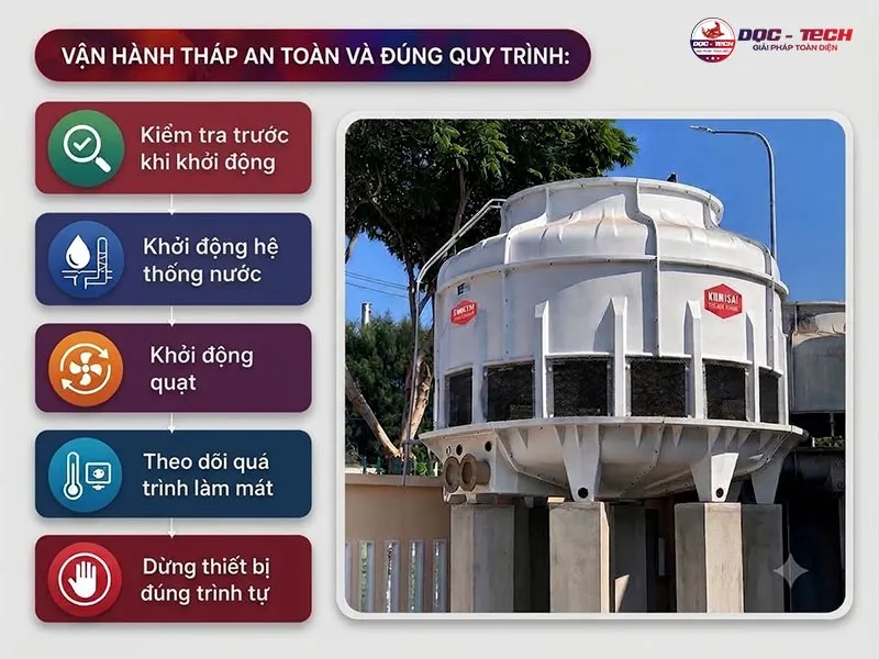 Cách vận hành tháp Kumisai an toàn và đúng quy trình Cách vận hành tháp Kumisai an toàn và đúng quy trình