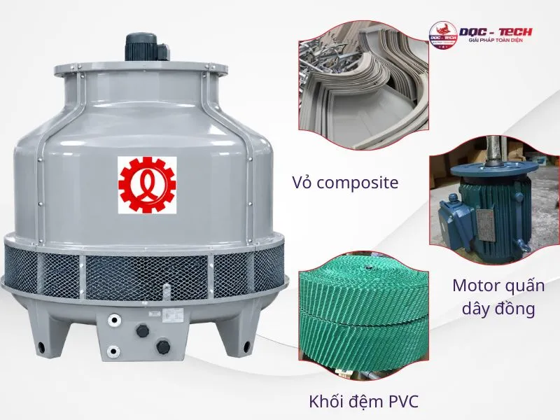 Tháp giải nhiệt Liang Chi LBC-15RT làm từ những vật liệu gì
