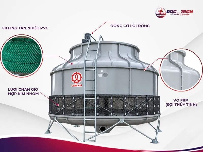 Tháp giải nhiệt Liang Chi LBC-500RT làm từ vật liệu gì