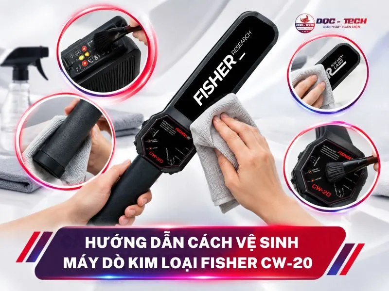 Hướng dẫn vệ sinh máy dò kim loại Fisher CW-20