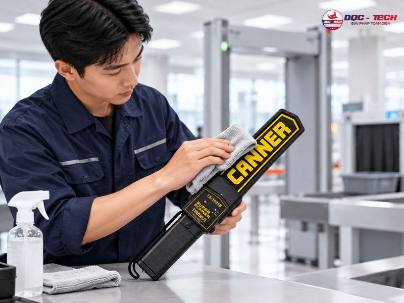 Tư vấn cách vệ sinh máy rà kim loại Scanner TX-1001B