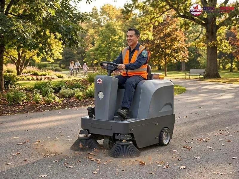 Xe quét rác DQC Tech giảm nhân công