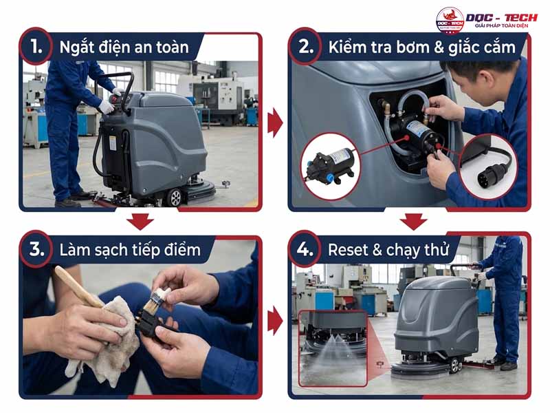 Các bước xử lý lỗi bơm